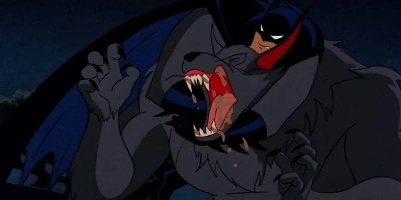 بتمن درگیر با گرگینه در Batman The Animated Series Moon of the Wolf - از قسمت های ضعیف انیمیشن