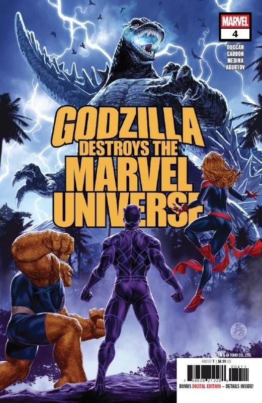 جلد اصلی Godzilla Destroys the Marvel Universe #4 - Hulk چطور از Godzilla باخت؟