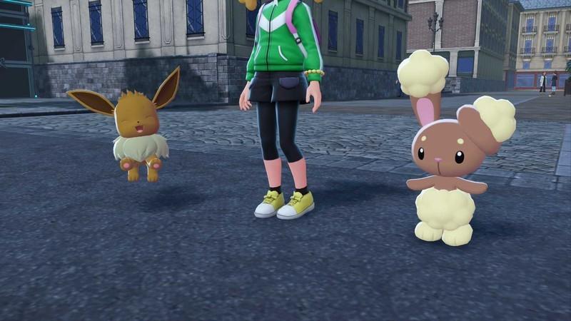 Eevee و Buneary کنار یک مربی در Pokemon Legends: Z-A ایستاده اند که نشان دهنده اهمیت افزایش دوستی در Pokemon Legends: Z-A است.