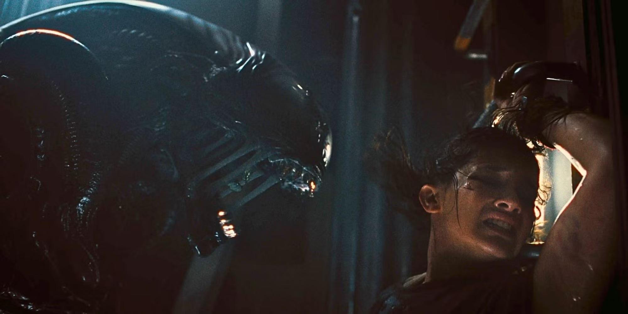 مقایسه طراحی جدید Xenomorph در Alien: Earth با Alien: Romulus - کایلی اسپینی و یک زنومورف