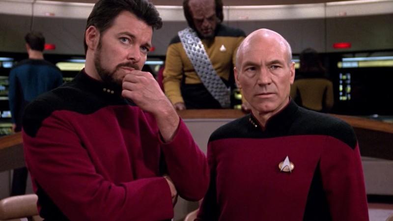 رایکر و پیکارد در TNG و اشاره به فاجعه Star Trek Federation