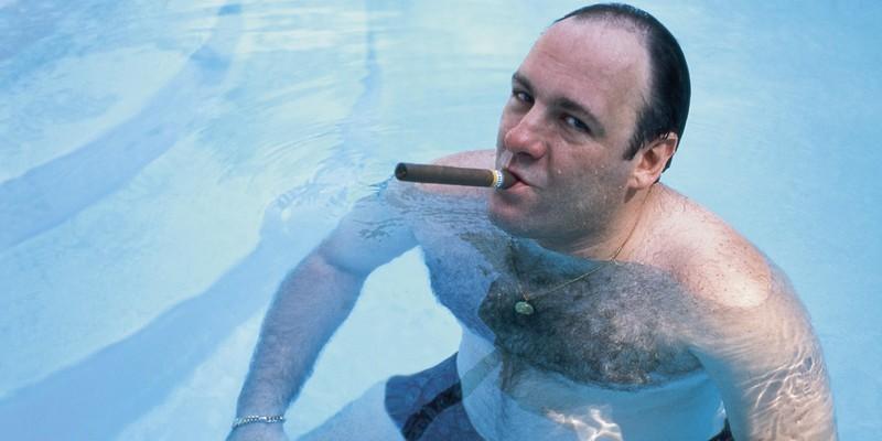 تونی در حال سیگار کشیدن در استخر در The Sopranos، اثر خالق سریال MKUltra از خالق The Sopranos