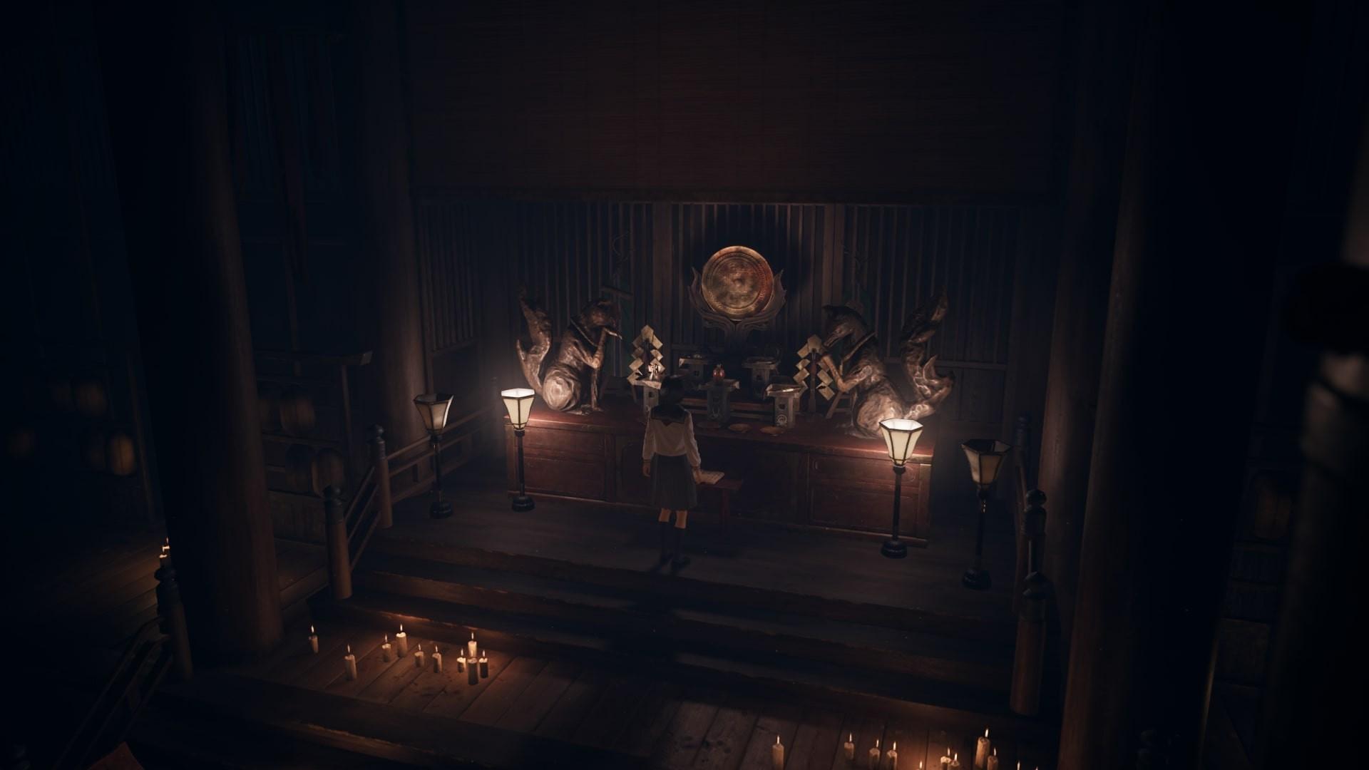 غلبه بر ترس Silent Hill f - Silent Hill f screenshot of Hinako at a shrine