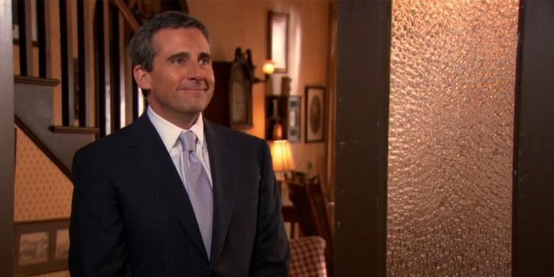 Michael Scott (Steve Carell) در فینال سریال The Office، یکی از بهترین پایان سریال ها.