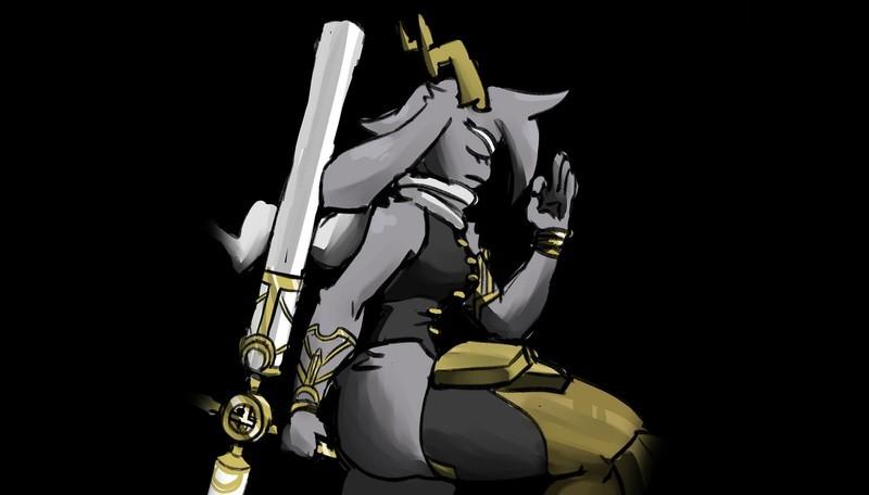 A screenshot of main character Sybil from PC game Pseudoregalia, یکی از بهترین بازی های Metroidvania.