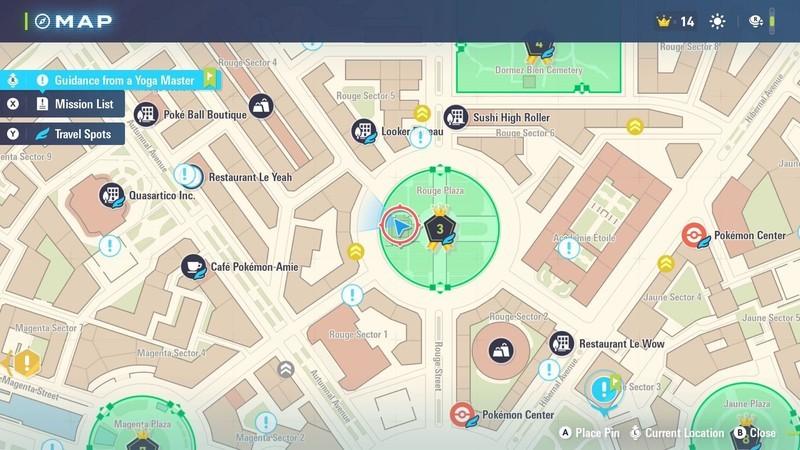 محل پیدا کردن استاد یوگا در Pokemon Legends: Z-A