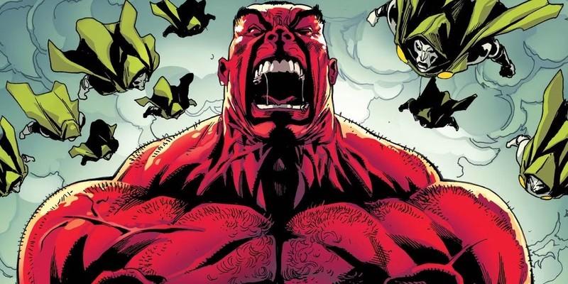 Red Hulk screams surrounded by Doctor Doom's Doombots - شرورهای Marvel قدرتمند شدند