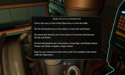 راهنمای کامل The Outer Worlds 2 حل معما Order Initiate Scavenger Hunt