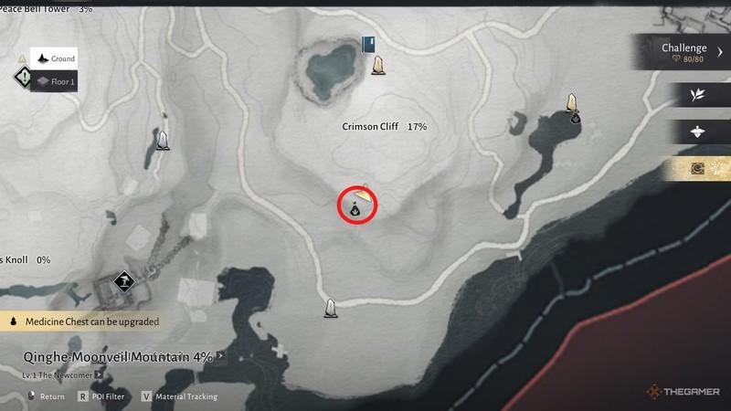 مکانی دیگر برای میو میوها در نزدیکی Crimson Cliffs در Where Winds Meet راهنمای کامل Meow Meow.