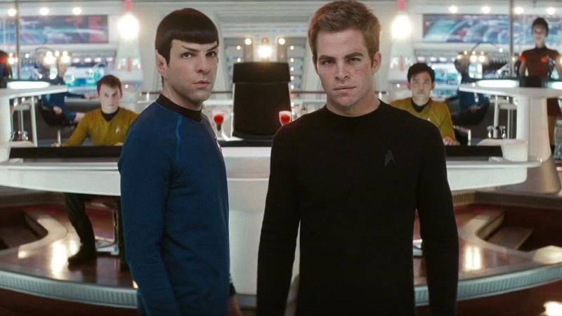 اسپاک و کرک در Star Trek 2009 اسپین آف Star Trek Kirk Spock