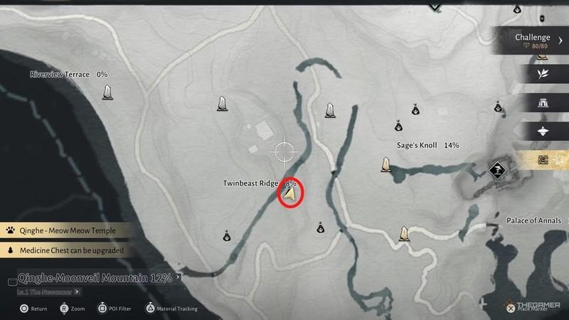 وظیفه بامبو نزدیک Twinbeast Ridge در Where Winds Meet راهنمای کامل Meow Meow.