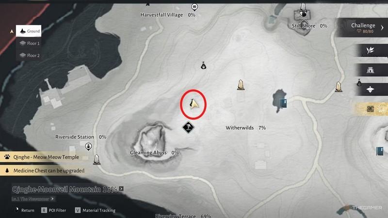 پازل نزدیک Witherwilds در Where Winds Meet راهنمای کامل Meow Meow.