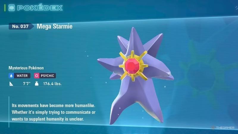 راز ترسناک Mega Starmie: توضیحات Pokedex مربوط به Mega Starmie در بازی Pokemon Legends: Z-A.