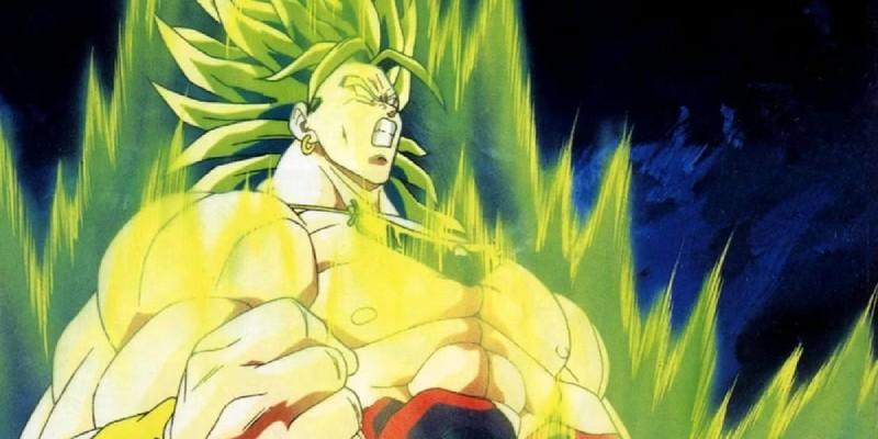 برولی با هاله ای از قدرت اطرافش در حال تبدیل شدن به سوپر سایان افسانه ای در یکی از فیلم های Dragon Ball - حقایق تلخ Dragon Ball