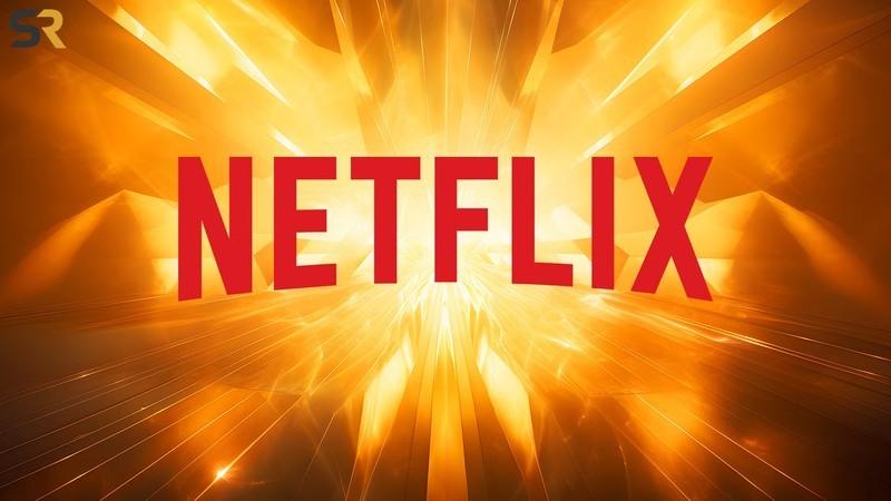 لوگوی Netflix با رعد و برق طلایی