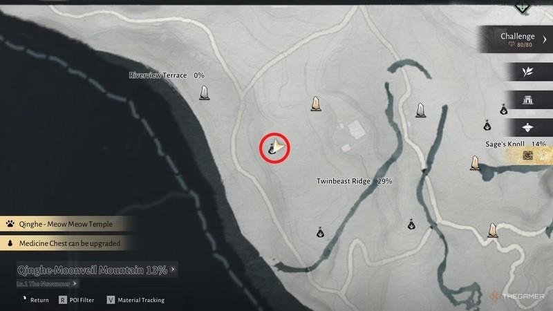 مکانی دیگر برای میو میوها در نزدیکی Twinbeast Ridge در Where Winds Meet راهنمای کامل Meow Meow.