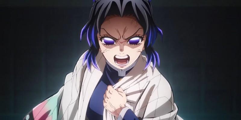 شینوبو کوچو که با عصبانیت هاوری خود را چنگ می زند - تاثیر Demon Slayer: Infinity Castle بر انیمه