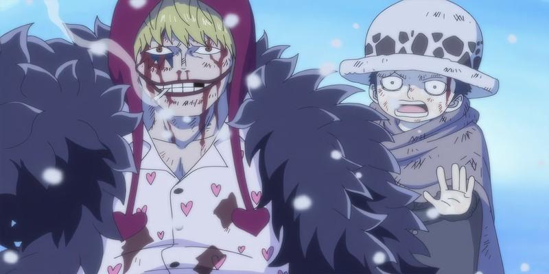 لاو و کورازون در اپیزود 706، صحنه ای از فلش بک های تاثیرگذار One Piece.