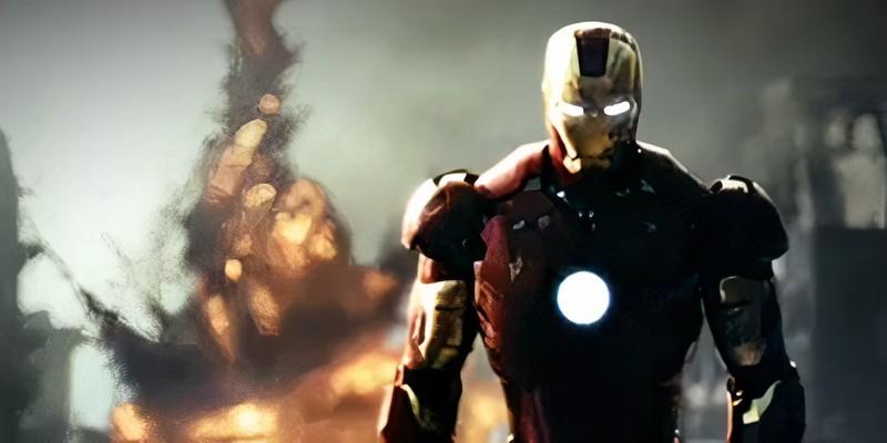 تونی استارک در Iron Man محصول 2008 از انفجار تانک دور می شود، یکی از بهترین لحظات MCU فاز یک