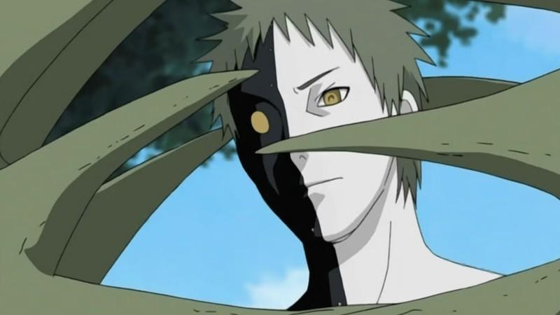 زتسو، یکی از Naruto قویترین اعضای Akatsuki، در حال نگاه کردن به پایین
