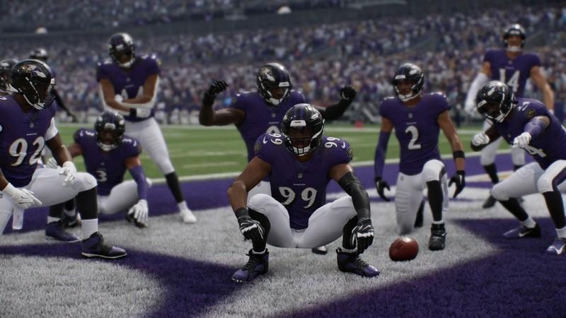 تیم Baltimore Ravens در Madden 26 یک اینترسپشن را جشن می گیرد - Madden 26 بهترین پلی بوک ها