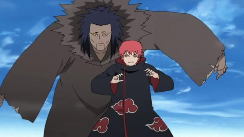 ساسوری، از Naruto قویترین اعضای Akatsuki، در حالت مبارزه