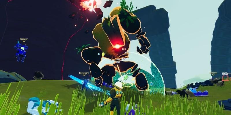 کاماندو روبروی گولم سنگی در Risk of Rain 2. راهنمای باز کردن شخصیت های Risk of Rain 2.