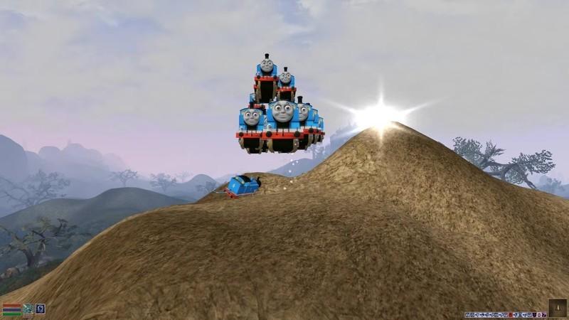 دعوای حقوقی مود Thomas The Tank Engine: Thomas the Tank Engine در نقش Cliff Racers از بازی The Elder Scrolls 3: Morrowind.