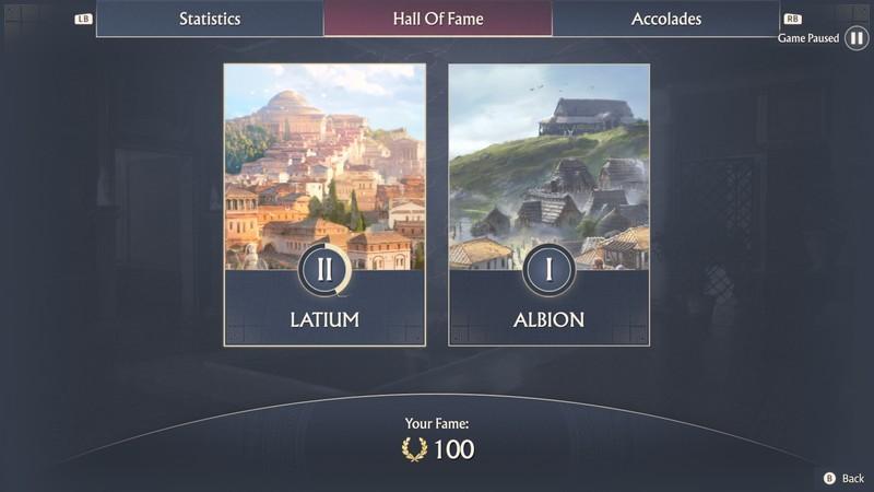 بهینه سازی تولید Anno 117: Pax Romana - منوی تالار مشاهیر