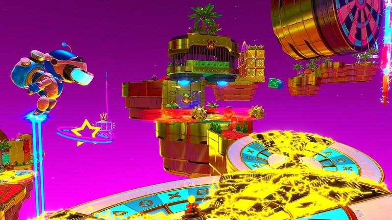 Astro در مرحله کازینو با استفاده از پاهای جت خود در Astro Bot پرواز می کند - Astro Bot بهترین تجربه PS5