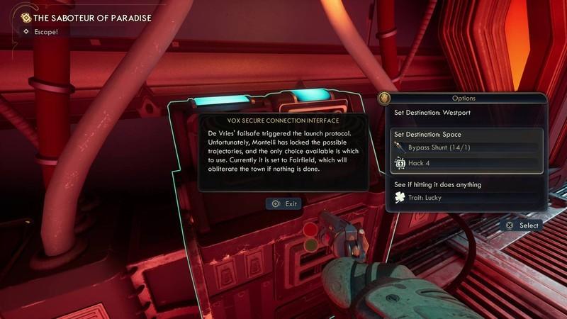 انتخاب مقصد Vox Relay در The Outer Worlds 2 - The Outer Worlds 2 بهترین گزینه