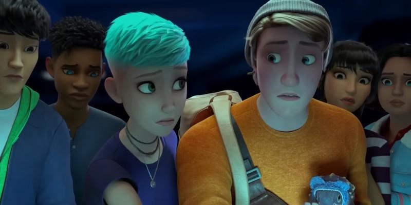 بازگشت دکتر وو در Jurassic World: Chaos Theory: شش نفر نوبلار در Jurassic World: Chaos Theory season 4 نگران به صفحه کامپیوتر نگاه می کنند