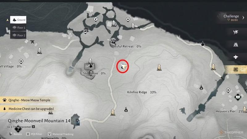 وظیفه بامبو نزدیک Blissful Retreat در Where Winds Meet راهنمای کامل Meow Meow.