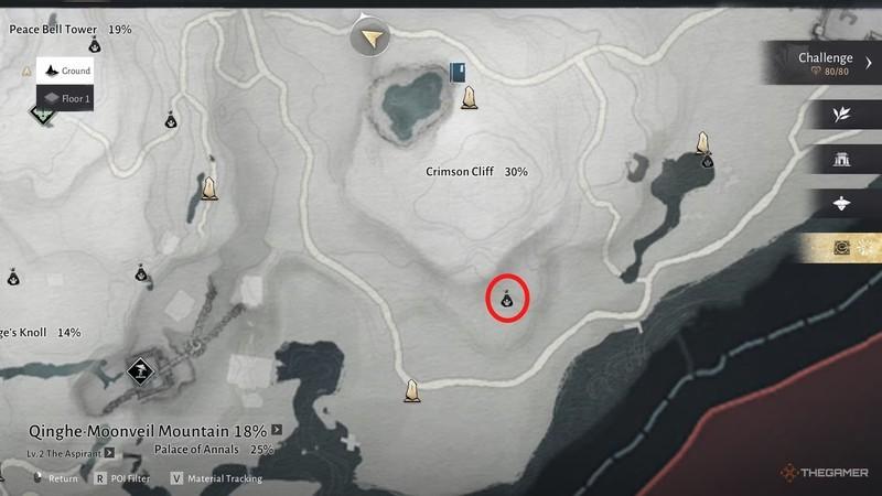 وظیفه تعقیب گربه نزدیک Crimson Cliffs در Where Winds Meet راهنمای کامل Meow Meow.