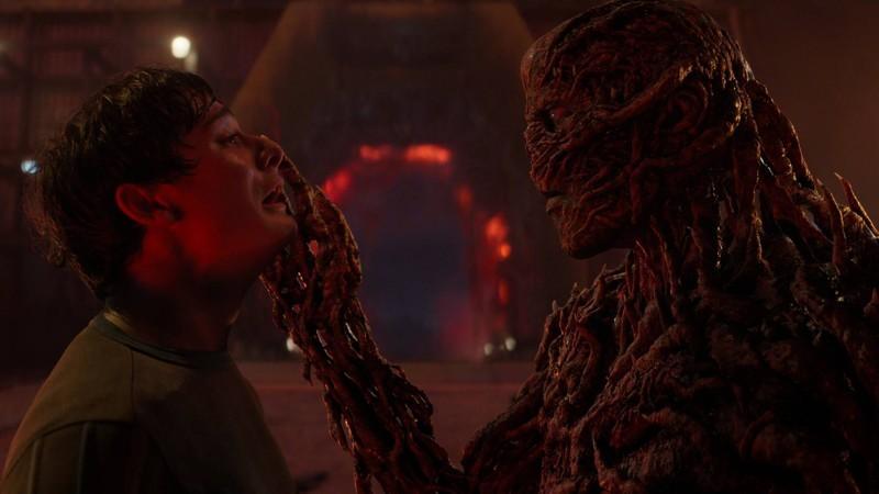 نوآ اشنپ (Noah Schnapp) در نقش ویل بایرز (Will Byers) و جیمی کمپبل باور (Jamie Campbell Bower) در نقش وِکنا (Vecna) در فصل 5 سریال Stranger Things - مرگ شخصیت های محبوب Stranger Things