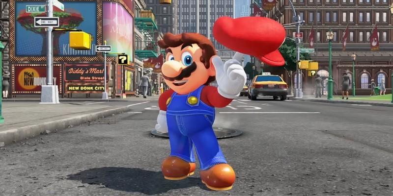 ماریو کلاهش رو در Super Mario Odyssey می چرخونه. بازی های ارتقا یافته Switch 2