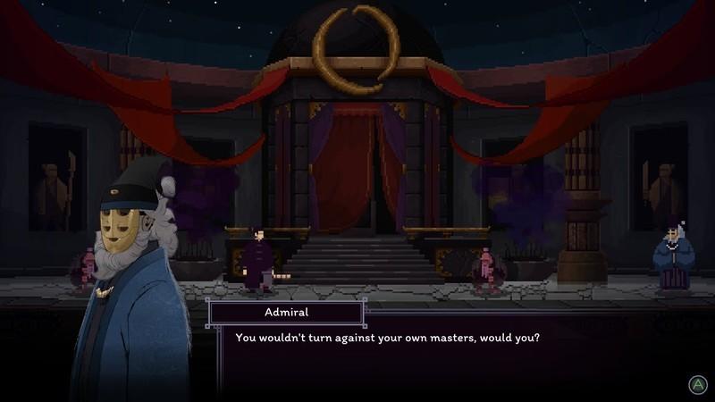 یو با فرمانده در پله های تخت امپراتور در Forestrike استراتژی مبارزه مشورت می کند.