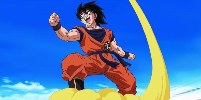 گوکو در حال پرواز بر روی نیمبوس در تیتراژ ابتدایی Dragon Ball Z Kai - حقایق تلخ Dragon Ball
