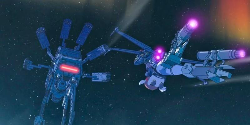 بهترین لحظات Star Wars Visions: کرین در برابر AT-AT ارتقا یافته