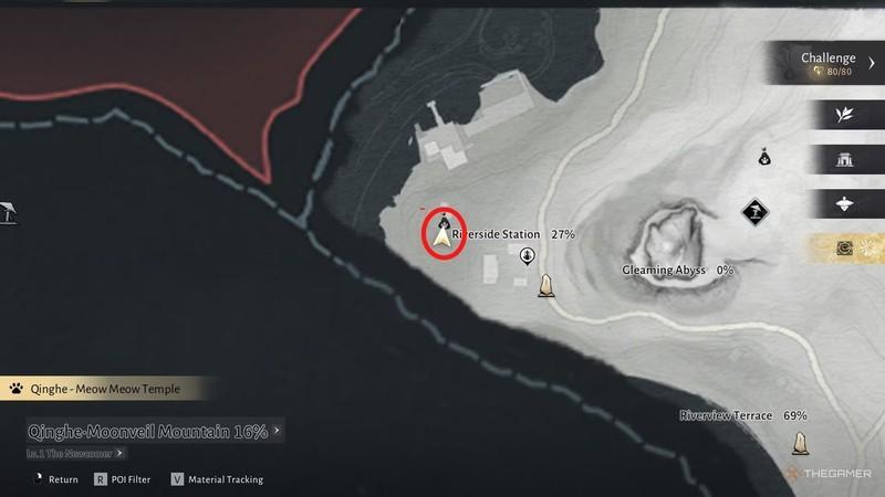 مکانی برای میو میوها در نزدیکی Riverside Station در Where Winds Meet راهنمای کامل Meow Meow.