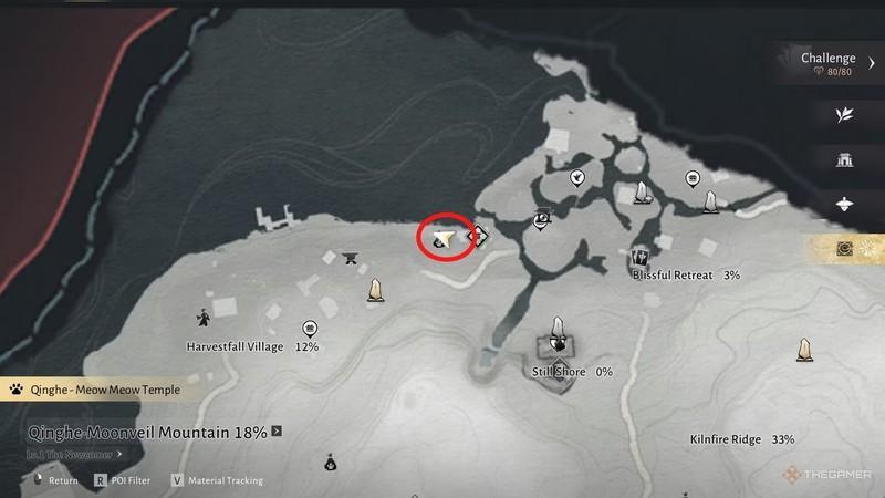 پازل نزدیک Still Shore در Where Winds Meet راهنمای کامل Meow Meow.