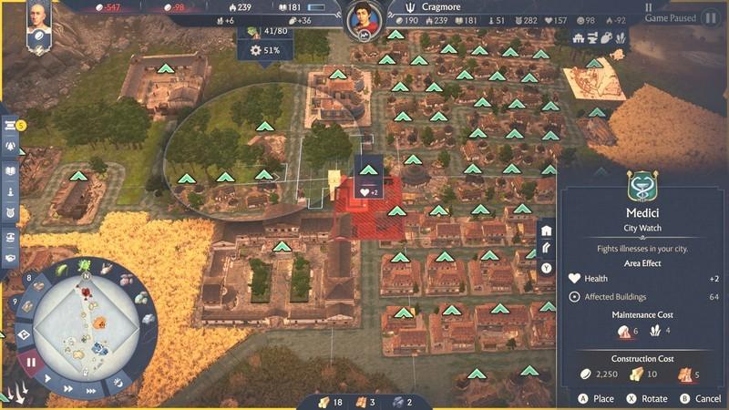 ساخت یک Medici در Anno 117 Pax Romana راهنمای شهرسازی