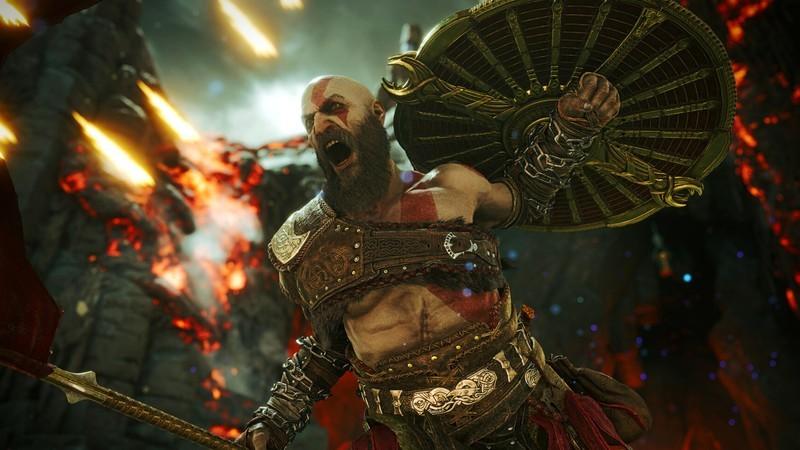 کریتوس در God of War: Ragnarok ارزش واقعی با نیزه و سپر حمله می کند