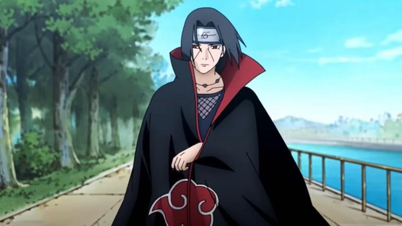 ایتاچی اوچیها، یکی از Naruto قویترین اعضای Akatsuki، کنار رودخانه