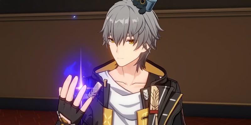 تریل بلیزر مرد کائلوس در Honkai Star Rail ذره ای انرژی بنفش در دستش گرفته است، جزئیات در Honkai Star Rail 3.8 لایو استریم.