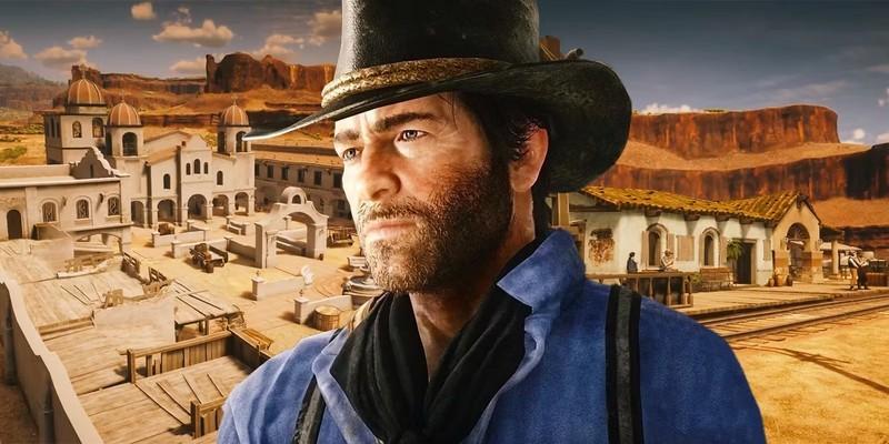 آرتور مورگان از Red Dead Redemption 2 در پس زمینه Nuevo Paraíso - Red Dead Redemption 2 ماد مکزیک
