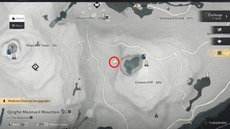 پازل نزدیک Crimson Cliffs در Where Winds Meet راهنمای کامل Meow Meow.