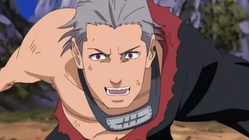 هیدان، یکی از Naruto قویترین اعضای Akatsuki، در حال فریاد زدن در طول مبارزه