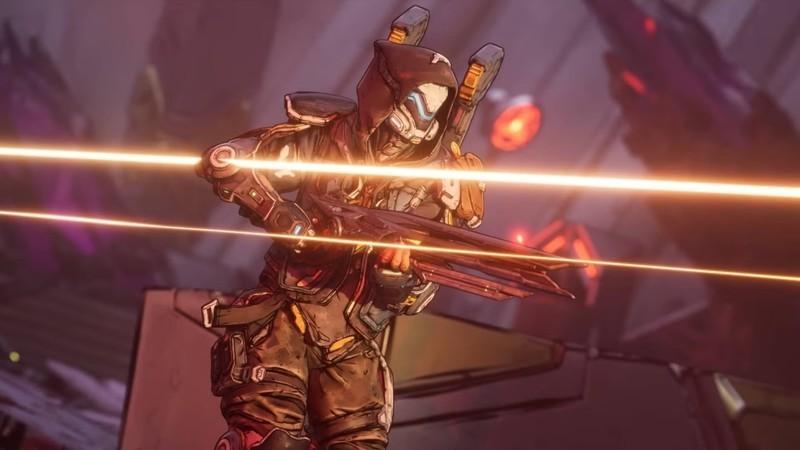 رافا از بازی Borderlands 4 در حال دویدن با اسلحه در دست، در حالی که گلوله ها از کنارش رد می شن. بهترین بازی های FPS لوت-محور