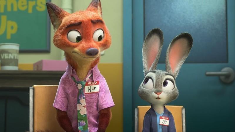 Zootopia 2 پرفروش ترین انیمیشن تاریخ: نیک و جودی در Zootopia 2 با حالت awkward به هم نگاه می کنند.